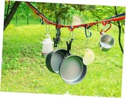 Wandelende Waslijn - Camping Touw - Buiten Drogen - Dubbele Laag - 187 centimeter - Kleurrijk — thumbnail 3