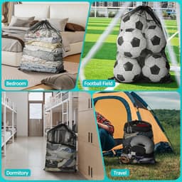 Grote Waszak voor Wasmachine - Zwart - 60 x 90 cm - Fijnmazige Waszak met Trekkoord - Voor Kleding, Beddengoed en Opberging — thumbnail 3