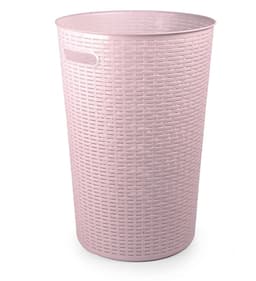 Plasticforte Ronde wasmand Rotan - roze - gevlochten kunststof - 51 liter - 38 x 57 cm - opbergmanden — thumbnail 3
