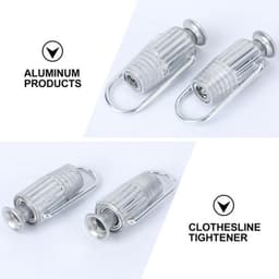 Set van 2 Aluminium Clips voor Waslijn - Kledinglijn Aanspanners - Handige Huishoudelijke Artikelen voor Wasruimte — thumbnail 3