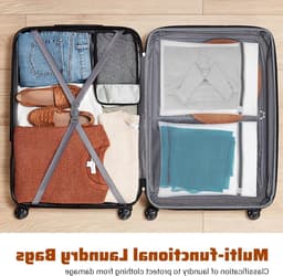 Set van 3 Kleine Wasnetjes voor Delicate Kleding | Duurzame Waszakken voor Ondergoed, Sokken en Babykleding | Ideaal voor de Wasmachine en Reizen 40 x 30 cm — thumbnail 3