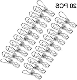 20 Stuks Roestvrijstalen Wasknijpers voor Buitengebruik, Sterke en Duurzame Kledingclips voor de Was en Huishouden — thumbnail 5