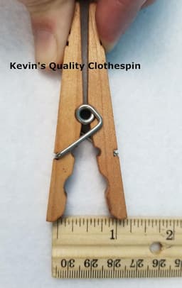 Wasknijpers - Kledinghangers - Kleding ophangen - Roestvrijstalen veer - 10 stuks - Natuurlijk — thumbnail 2