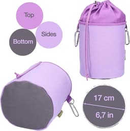 Wasknijpers met zak - Kleding klemmen - Was ophangen - Zachte siliconen grip - 70 stuks - Regenboog wit — thumbnail 2