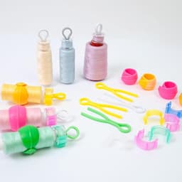 Naaiklemmen Set - Textiel Clips - Handwerk Organisatie - Met Speldenkussen - 76 Delig - Gestreept — thumbnail 4