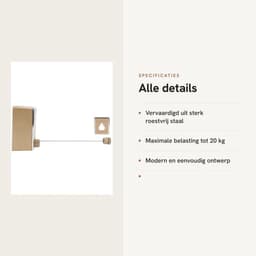 Wanddroogrek roostervrij - Dailygoods waslijn uittrekbaar — thumbnail 5