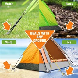 Grondanker en tentpinnen set van 6 stuks van 30 cm - Ideaal voor tuin, trampoline en schommel — thumbnail 2
