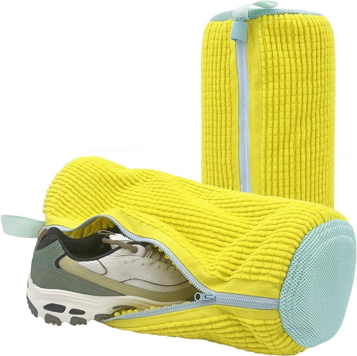 2 Stuks Waszakken voor Sneakers en Schoenen, Herbruikbare Wasnetten met Rits voor de Wasmachine, Ideaal voor Kleding en Onderhoud — afbeelding 1