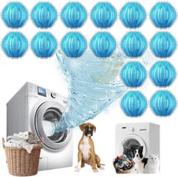 SnelShoppen - 16 Stuks Dierenhaarverwijderaar voor Wasmachine, Herbruikbare Pluisballen voor Honden- en Kattenhaar, Milieuvriendelijk en Compact — thumbnail 1
