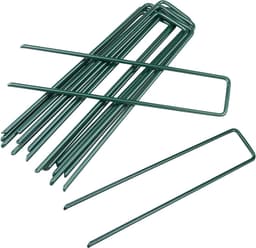 SnelShoppen - 30 Stuks 15 cm U-vormige Gegalvaniseerde Stalen Grondpinnen voor Kunstgras, Tent en Onkruiddoek - Duurzaam en Roestvrij - Tuinaccessoire — thumbnail 1