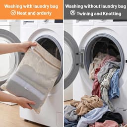 Waszakken 15x12 inch Waszak Mesh Waszakken met Stevige Rits Ademend Reizen Mesh Tas voor Wassen Delicates Kleding Broek Ondergoed Sokken Reizen Essentials — thumbnail 3