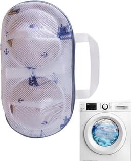 Mesh Waszakken - Bh tas machine - Kleding beschermen - Sneldrogend gaas - 20 x 34 cm - Blauw — thumbnail 1