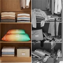 Reiswaszak Set, Grote Tas voor Linnen en Kleine Waszak, Waterdichte Tas met Handvatten voor Vuile Was en Nat Kleding (Verloop van Oranje naar Lichtgroen) — thumbnail 2