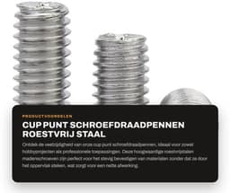 Dailygoods- Madenschroeven M2,5 x 2,5 mm - 100 Stuks - Roestvrij Staal — thumbnail 5