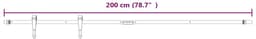 vidaXL - Ophangset - voor - minischuifdeur - 200 - cm - koolstofstaal - wit — thumbnail 3