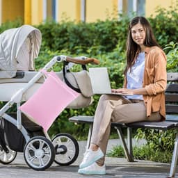 Thijox - 2 Stuks Natte Bagage Tas, Waterdichte Waszak met Ritssluiting, Herbruikbaar, Lichtgewicht & Opvouwbaar, 40 x 30 cm, Blauw en Roze, Ideaal voo — thumbnail 3