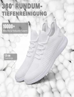 SnelShoppen - Set van 2 Waszakken voor Schoenen, Pluizige Waszak met Vergrendelbare Ritssluiting, 360° Reiniging, Machinewasbaar, Herbruikbaar, Geschi — thumbnail 3