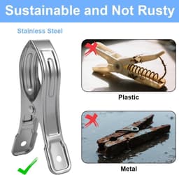 Grote Kledingknijpers, 12 Stuks Handdoekclips, Plastic Clips voor Strandhanddoeken, Ideaal voor Ligbedden en Wasgoed, Houdt Handdoeken op hun Plaats — thumbnail 2