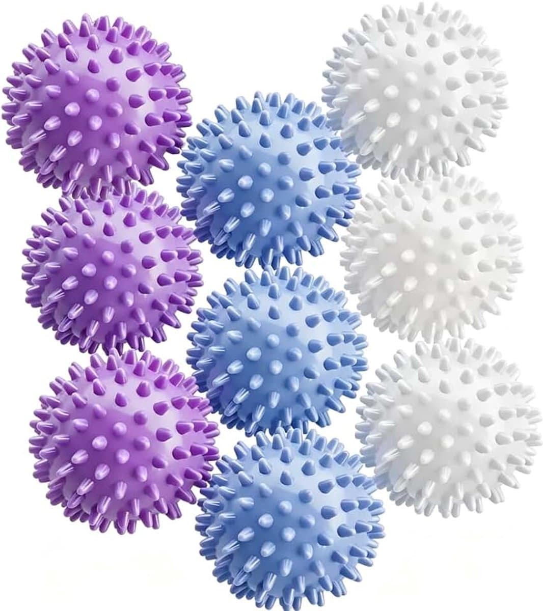 9 stuks droogballen, wasmachine, wasbal | Zachte vezelverzorging, rimpelvermindering, pluisvang, versneld drogen, langdurig gebruik — afbeelding 1