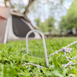Zware Grondpinnen voor Trampolines en Tenten, 30.5 cm, Set van 6, Gegalvaniseerd Staal, Ideaal voor Camping en Buitenactiviteiten — thumbnail 3