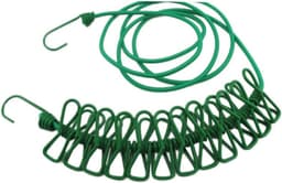 Reis Waslijn - Draagbare Waslijn - Kleding Drogen - Intrekbaar En Elastisch - 2 Stuks - Groen — thumbnail 5