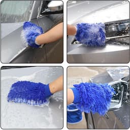 4 stuks autoreinigingshandschoenen, autoreinigingsgereedschap, autowasbenodigdheden, dubbelzijdige autowashandschoenen, auto-onderhoudsaccessoires — thumbnail 5