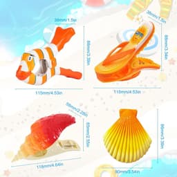 Wasknijpers, handdoekklemmen, strandhanddoekklemmen, groot, creatieve handdoekclips, tropische kunststof strandhanddoekklemmen, draagbare handdoekklemmen voor ligstoelen — thumbnail 5