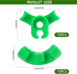 Lst Clips voor lage stress training clips, 140 stuks, plantenstamsteun, takbuiger, kunststof 90 graden plantenstamtrainer, verstelbare hoek plantenclips voor tuin boom bloem (groen, 2 maten) — thumbnail 4