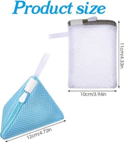 Thijox - 6 Mini-Wasnetten - Driehoekige Waszakken - Anti-Hechting - Duurzaam Polyester - Organiseer je Kleding - Perfect voor Wasmachine en Reizen — thumbnail 2