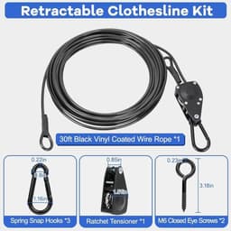TooTaci Retractable Clothesline for Outdoor, 10M/5mm Portable Clothes Line - ShopVlot — thumbnail 4