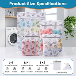 Solidchoice - Set van 6 Wasnetten voor de Wasmachine met Geurparels — thumbnail 2