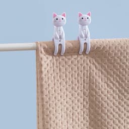 Towel clips 4 stuks - schattige katten design - stevig en kleurrijk - ideaal voor het strand - ShopVlot — thumbnail 2