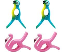 4 STKS Handdoekclip Badhanddoek Clip Grote Wasclip Kleding Clip Winddicht Handdoekclip Grote Draagbare Handdoek Spike Geschikt voor Strandhanddoeken, Badhanddoeken, Zwembadstoelen, Ligstoelen