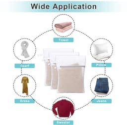Mesh-waszakken, honingraatlingeriezakken met ophanglus, delicate waszakken, fijne waszakken voor ondergoed, bh's, sokken, babykleding, maskers — thumbnail 4