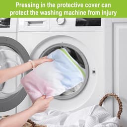 Set van 3 kleine linnen waszakken voor de wasmachine 23 x 30 cm - multifunctionele wasnetten voor delicate kleding - waszakken voor reizen en grote ladingen. — thumbnail 2