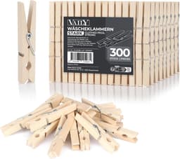 SnelShoppen - Houten Wasknijpers - Grote Kledingknijpers voor Waslijn, Kledingrek, Knutselen en Decoratie - Verpakking van 120 Stuks — thumbnail 2