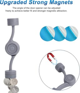 OLOEY Magnetische deurstopper voor wasmachine met voorlader- 360° verstelbaar- compact (zwart) - Magnetische voet- geschikt voor wasmachine-vaatwasser-magnetron- 360° verstelbare arm- compact (11,5 cm)- voorkomt geuren en vocht — thumbnail 4