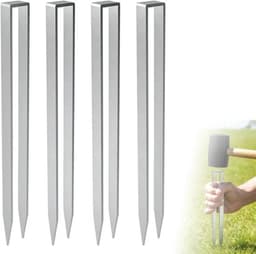 Grondankers U-vormig 4 stuks - Roestvrij Staal - Robuuste Bevestiging - Voor Rozenbogen - Tuin en Outdoor Structuren - Corrosiebestendig - Tuinankers — thumbnail 1