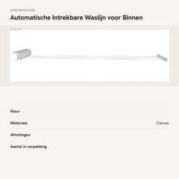 Waslijn Automatisch Intrekbaar - Wanddroogrek - Waslijn Uittrekbaar Buiten - Waslijn Camping - Ruimtebesparend - Belastbaar tot 8kg - Wasdroger — thumbnail 3