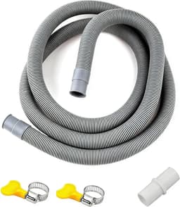 Verlengslang voor Afvoer 0.5/1/1.5/2/2.5/3/4/5/6/7 m, Universele Afvoerslang voor Vaatwasser en Wasmachine met Slangverbinding en Slangklemmen — thumbnail 1