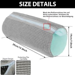 Set van 2 Waszakken voor Schoenen, Herbruikbare Waszakken met Rits voor de Wasmachine, Ideaal voor Sneakers en Leren Schoenen, 39 x 19 cm — thumbnail 5