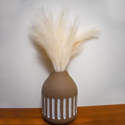 3 Stk Pampas Kunstgras Klein 45 cm / 17,7" Kunstmatig Fluffy Pampas-Kunstgras 7 Takken Kunstmatig Vaasvulling voor Huis, Kantoor, Vaas, Huwelijksdecoratie Rood — thumbnail 3