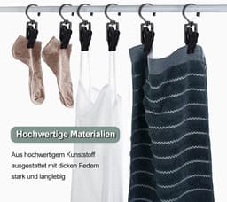 Wasknijpers, cliphaken, voor kleding, gordijnen, hoeden, zwart en wit — thumbnail 5