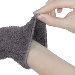 1 paar autowashandschoenen met vingers, zuigend autowashandje, autowashandschoen van ultrazachte microvezel, voor autowassen en raamreiniging (grijs) — thumbnail 4
