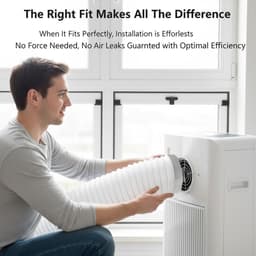 1-pack - Aansluiting voor draagbare airconditionerslang - Aansluiting voor draagbare airconditioner - Adapter voor afvoerslang van airconditioner - Geschikt voor afvoerslangen tot 15,5 cm - 15,5*4,5 cm - Grijs — thumbnail 5