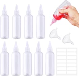 Knijpfles Set 100ml - Plastic - Lekbestendig - Handig voor Vullen - Voor DIY en Koken — thumbnail 1