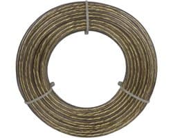 SnelShoppen - Kledinglijn van staal, messing, transparant, 5 mm - 20 m - Sterke waslijn voor tuin, balkon, camping, en huishoudelijk gebruik