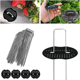 100 tuinharingen, U-vormige gegalvaniseerde grondankers van 4 x 15 cm, tentharingen, met 20 ringen. — thumbnail 1