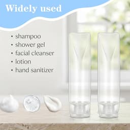 5 stuks transparante reisflessen om te vullen, reisformaat, container voor vloeistoffen, reisflessen, set, reisflessen, cosmetica, container voor reizen, doe-het-zelf, balsem, cosmetica (30 ml) — thumbnail 2