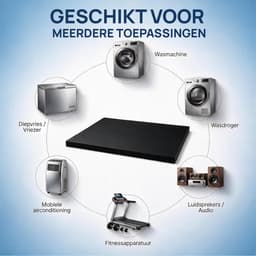 ProductXpert SilentPad™ - Anti Trillingsmat Wasmachine en Wasdroger - Geluidsdempende Antislip Mat - 620 x 620 x 20 mm — thumbnail 5